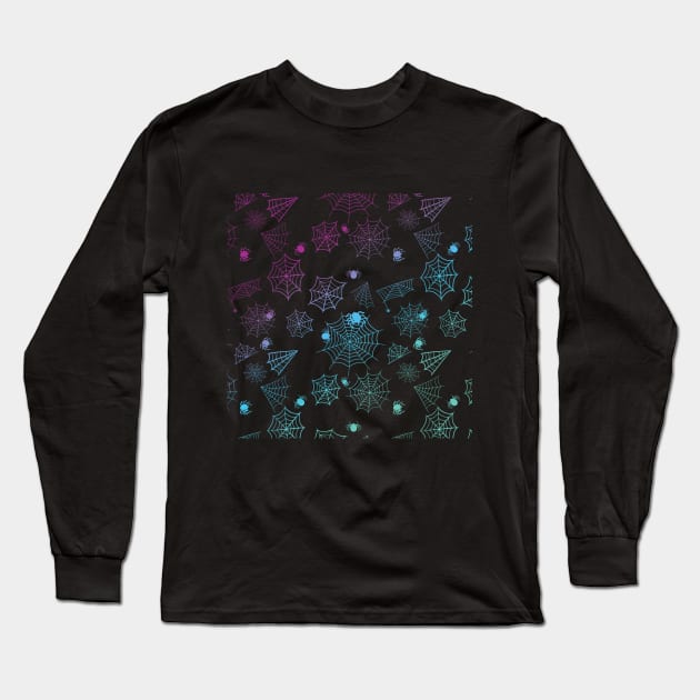 Spider web rainbow pattern Long Sleeve T-Shirt by UniFox